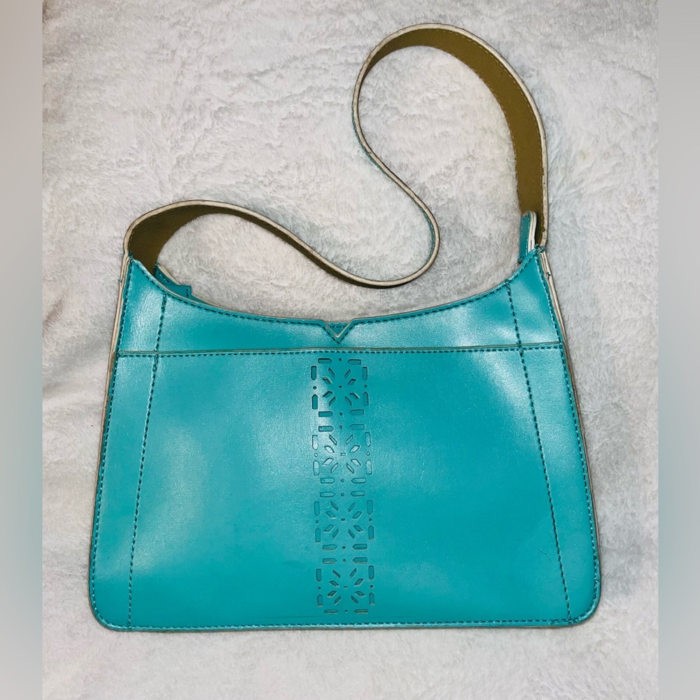 MONDANI Leather Handbag Tiffany Blue RARE
